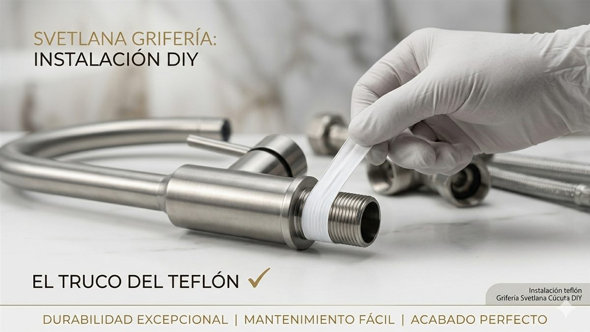 Instalación grifo cocina DIY cinta teflón paso a paso Colombia