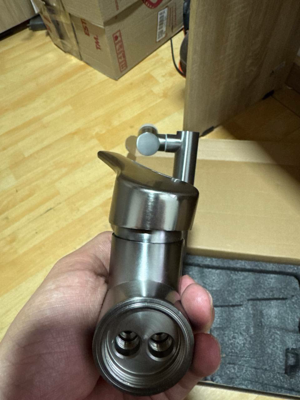 Entrada agua fría y caliente — conexión doble