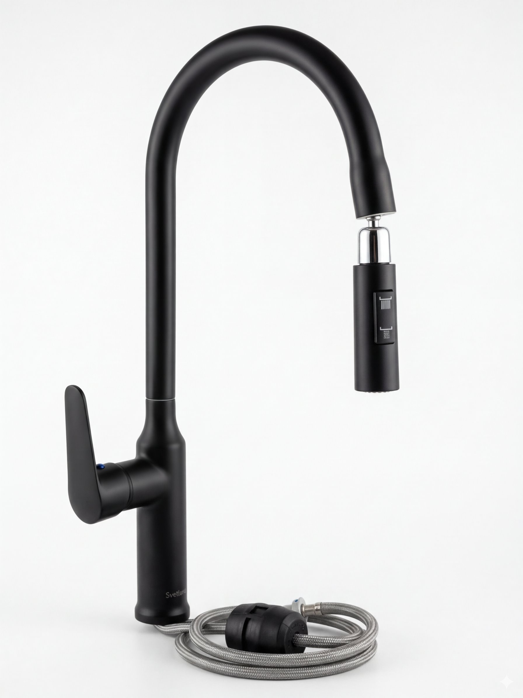 Grifería Cocina Negra Mate Extensible GSF3-BLACK — foto real importador directo Cúcuta