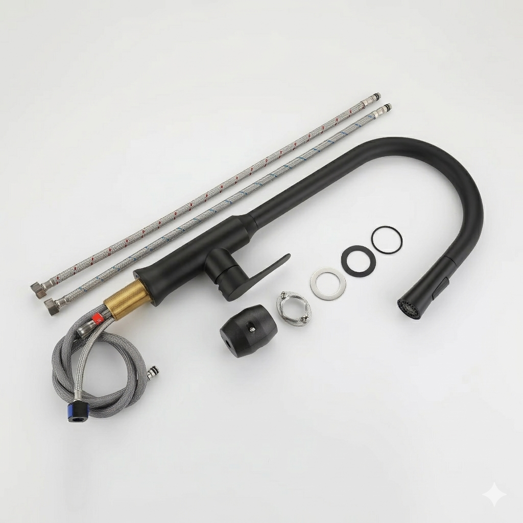 Accesorios incluidos grifería negra mate