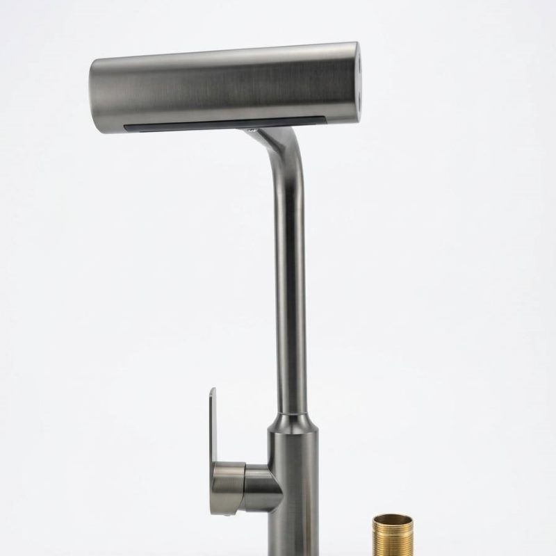 Foto real acero inoxidable 304 macizo grado quirúrgico — grifería profesional antiherrumbre importador Cúcuta Colombia