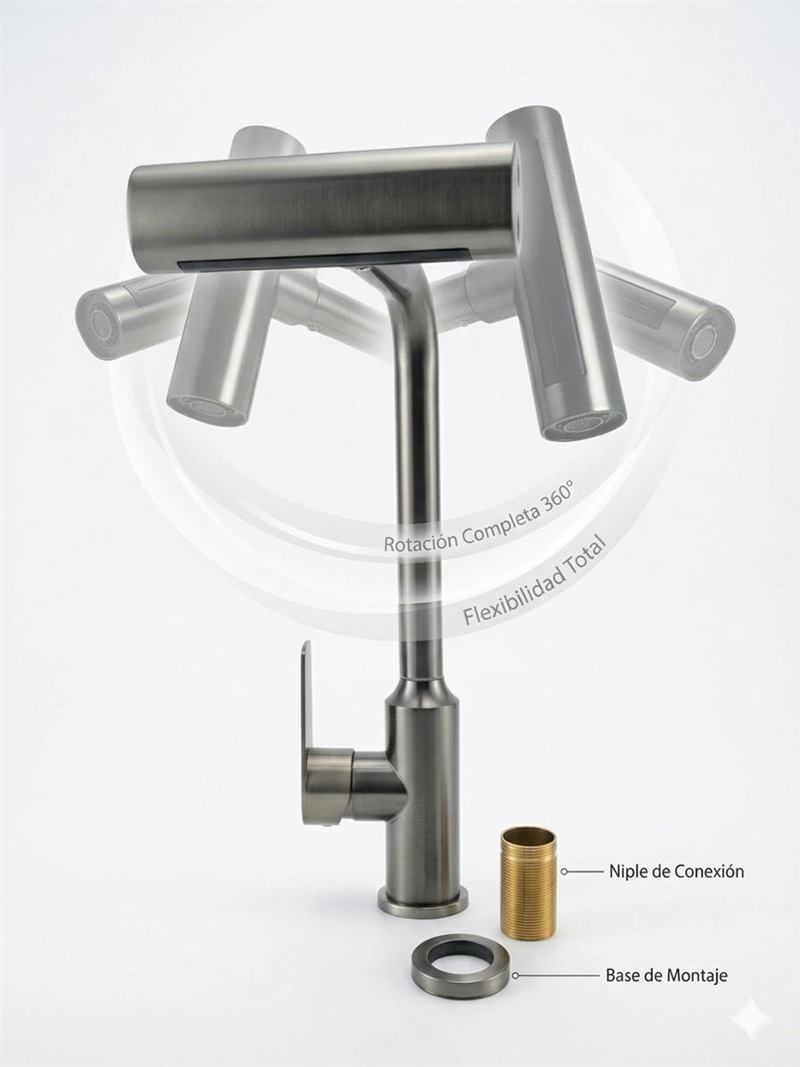 Grifo cocina pro 360° acero inoxidable 304 macizo grado quirúrgico importador directo Cúcuta Colombia